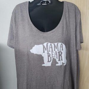 EUC, Light brown/gray Mama Bear Top
